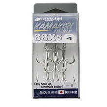 Best Fishing Hook For Heavy Cover-Ichikawa Kamakiri 88X5 treble hooks