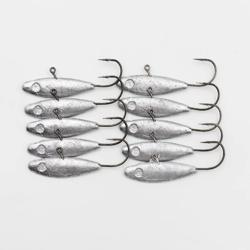 Best Fishing Hook For Strong Jaws-Minnow Head Jig Head - 10 Pack