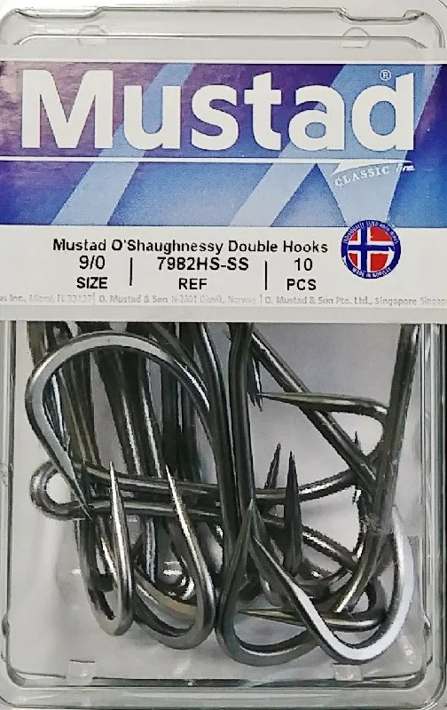 Best Fishing Hook For Shallow Water-Mustad O'Shaughnessy Double 7982HS-SS 9/0