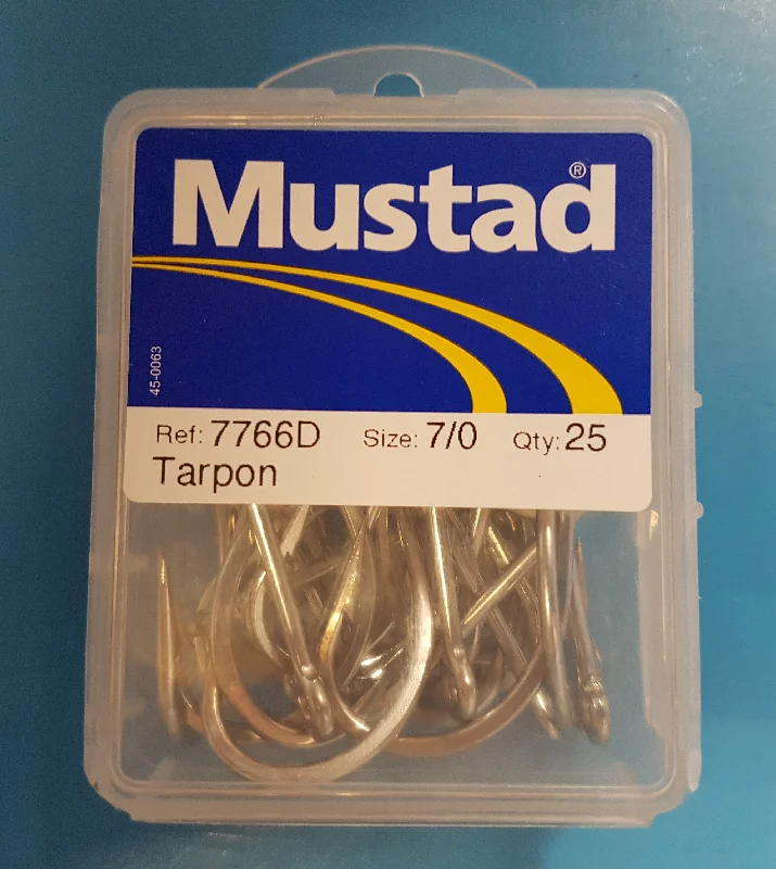 Anti-Corrosion Fishing Hook-Mustad Tarpon Hook - Size 7/0 25pcs - Ringed Duratin - Made in Norway