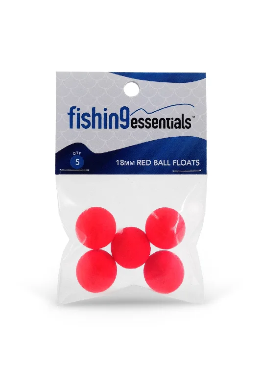 Best Fixed Float For Ice Fishing-Fishtech 18mm Red Ball Float (5 pack)