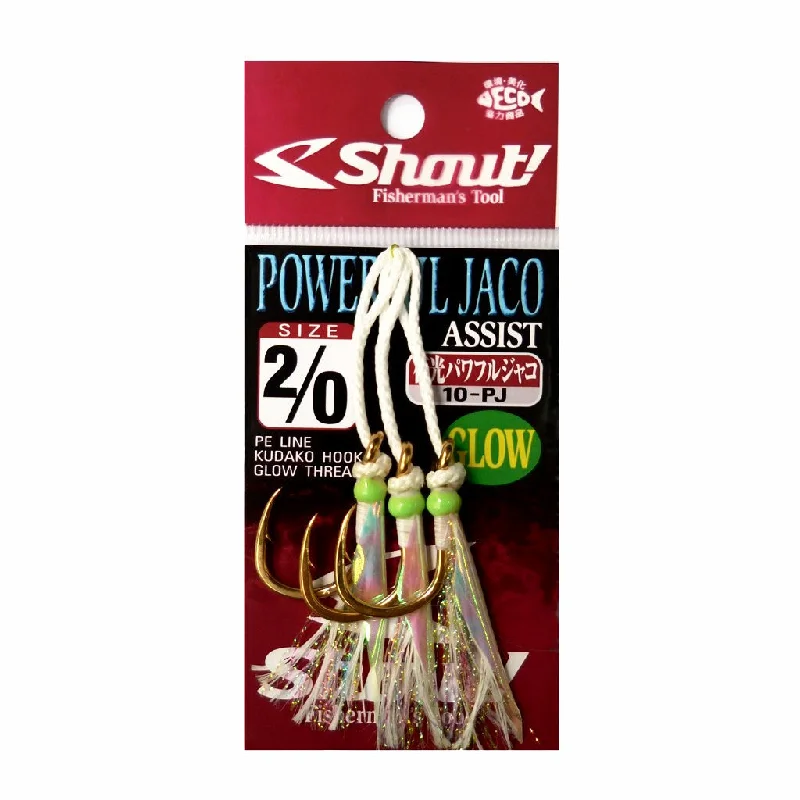 Best Fishing Hook For Freshwater-SHOUT LUMINOUS POWERFUL JACO ASSIST HOOK 10-PJ