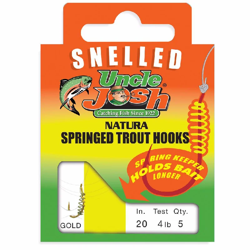 Single Fishing Hook-Uncle Josh Snelled Spring Trout Hooks