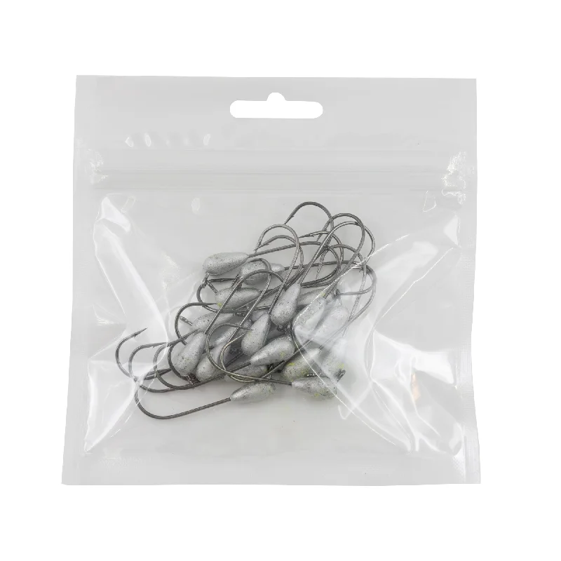 Best Fishing Hook With Forged Design-Tear Drop Jig Head - 20 Pack