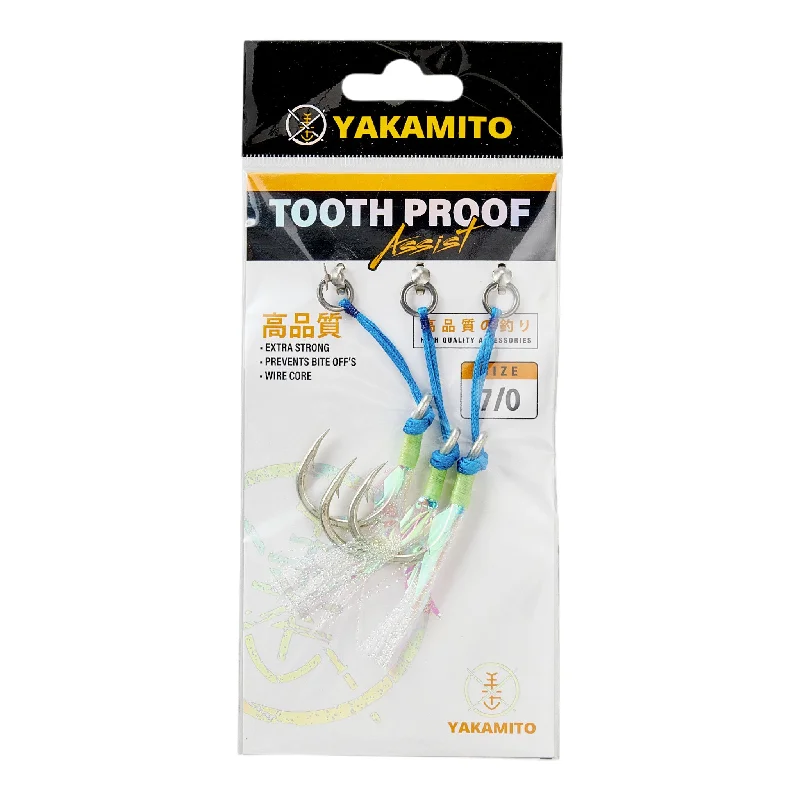 Drop Shot Fishing Hook-Yakamito Tooth Proof Assist Hooks 7/0