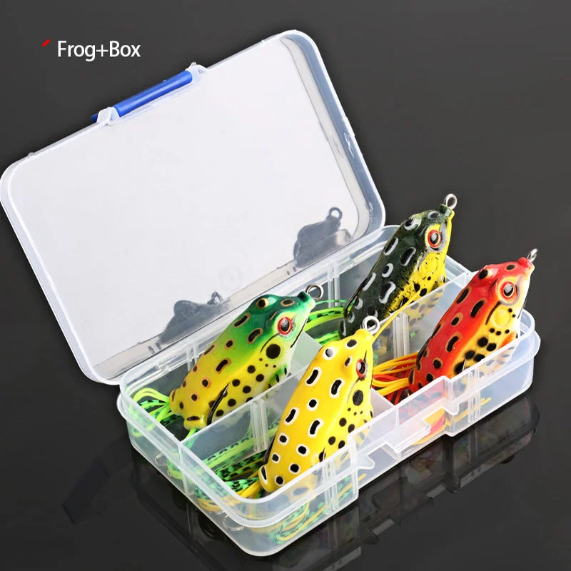 Best Fishing Hook For Heavy Cover-4pcs/Box Ray Frog Soft Fishing Lures 6g 9g 13g Double Hooks Top water Ray Frog Artificial Soft Bait Winter fishing Accessories