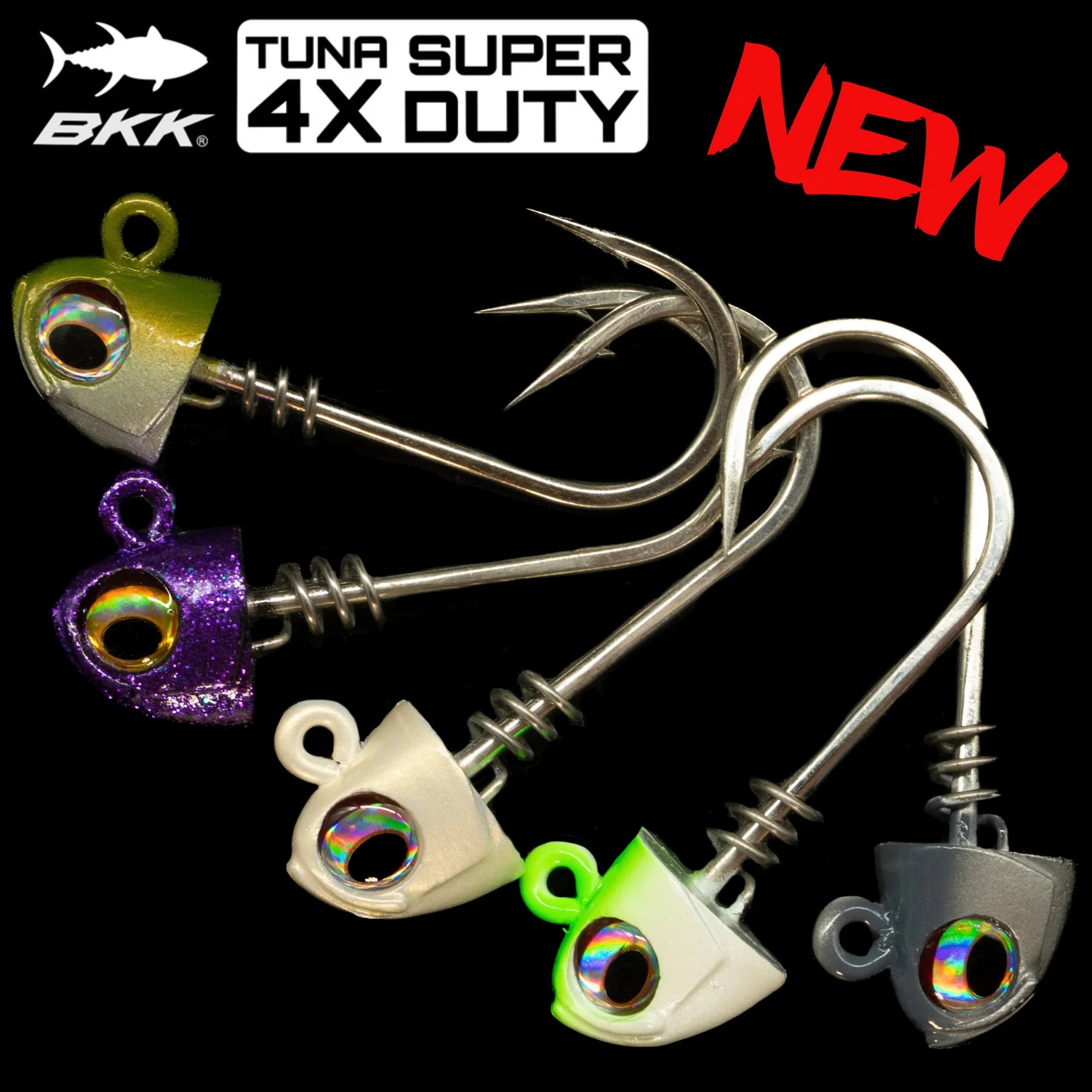 Best Fishing Hook With Quick Penetration-No Live Bait Needed Tuna 4X Super Duty Jig Heads