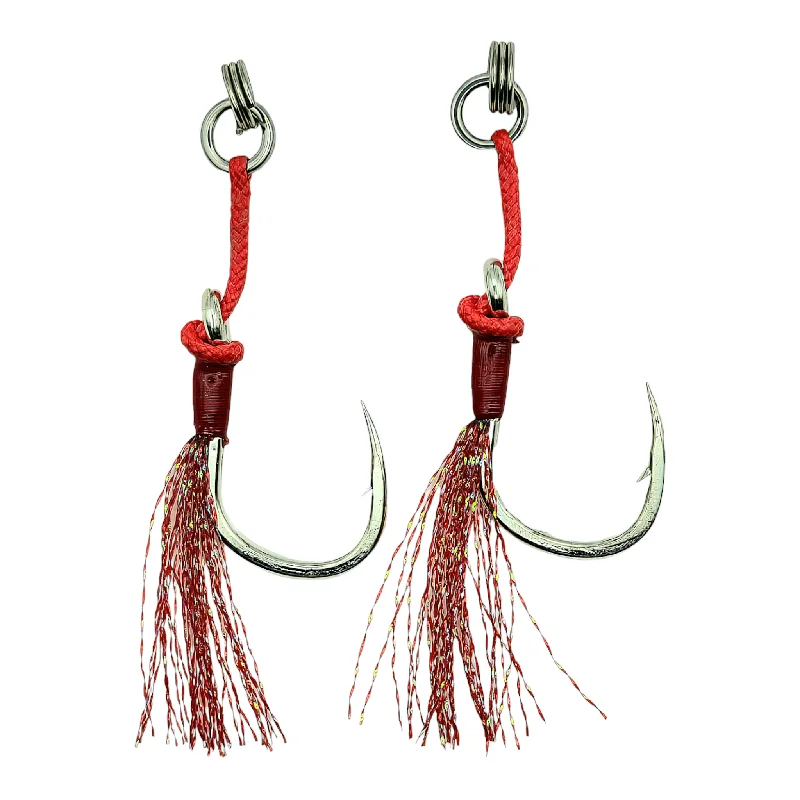 Durable Fishing Hook-Pro Jigger™ Single Assist Hooks With Triple Split Ring