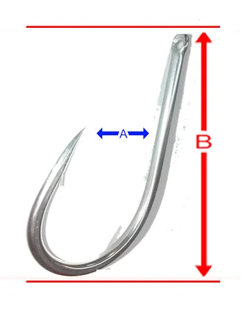 Inline Fishing Hook-Quick Rig Pa'a Needle Eye Stainless Steel Hooks