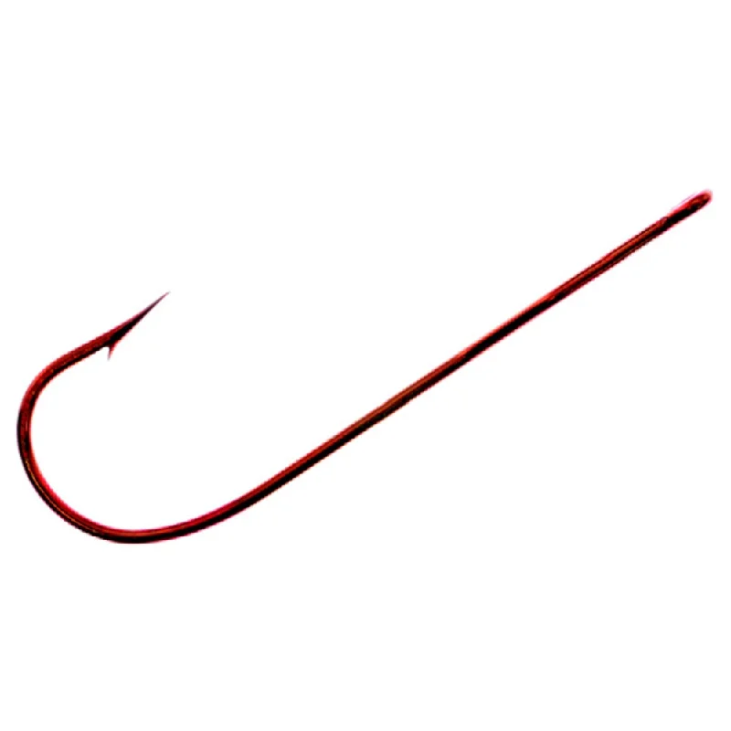 Best Fishing Hook For Open Water-Tru-Turn Blood Red Aberdeen Panfish Hooks 50-Pack