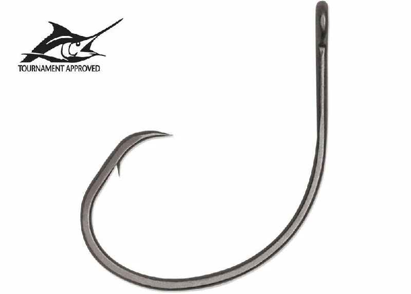 Best Fishing Hook For Bass-VMC Tournament Circle Hook Non-Offset 7385 - Black Nickel