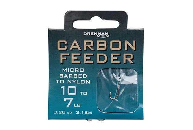 Best Fishing Hook With Extra Strength-Drennan Carbon Feeder Hooks To Nylon