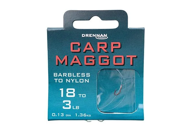 Best Fishing Hook For Texas Rigs-Drennan Carp Maggot Hooks To Nylon