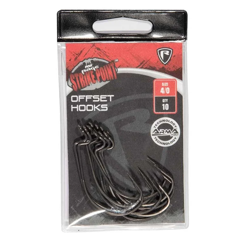 Best Fishing Hook For Finesse Fishing-Fox Rage Strike Point Offset Hooks