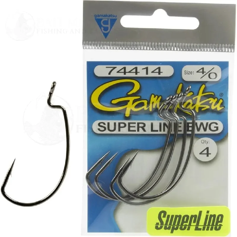 Best Fishing Hook For Open Water-Gamakatsu Worm EWG Heavy Wire (Superline) Fishing Hooks