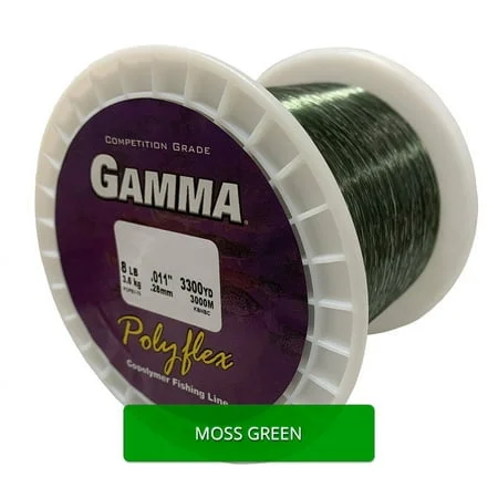 Fishing Line For Snapper-Gamma Polyflex Copolymer Fishing Line Bulk Spool Moss Green 10Lb 3000Yd