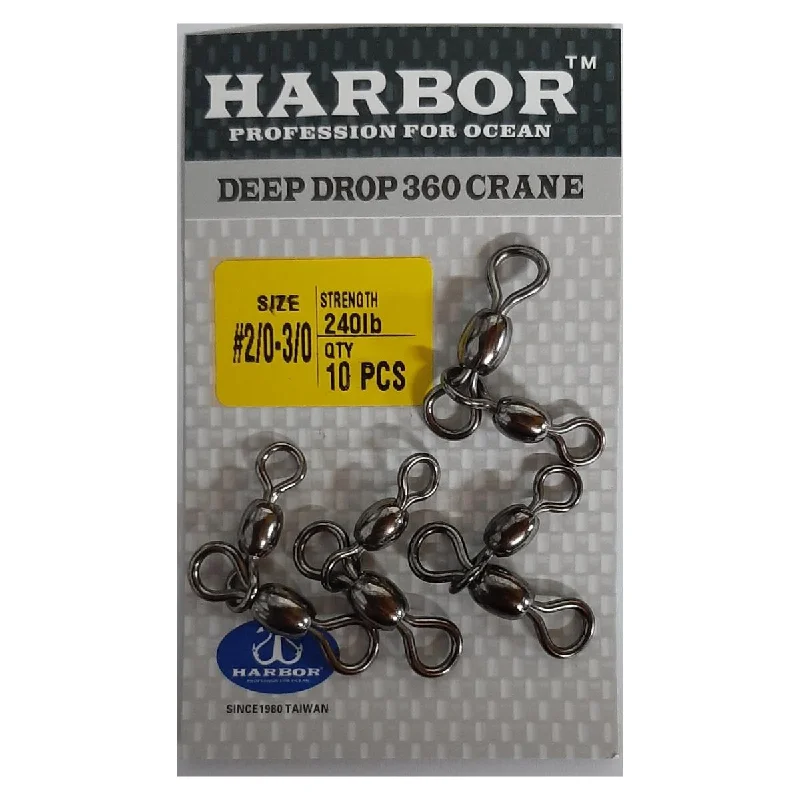 Bearing Swivels With Extra Smoothness-Harbor Deep Drop 360 Crane Swivel