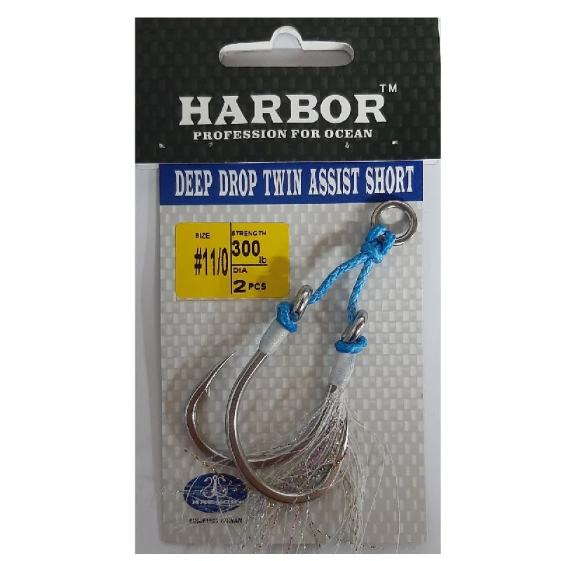 Best Fishing Hook For Trout-Harbor Deep Drop Twin Assist Hooks Short