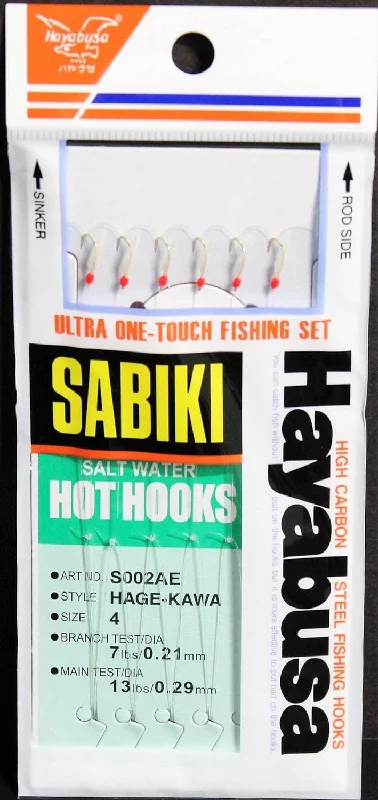 Best Fishing Hook With Short Shank-Hayabusa Salt Water Hot Hooks S002AE Sabiki Rig #4