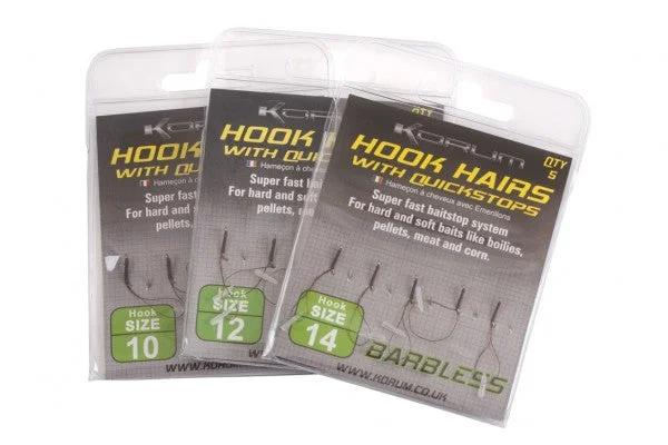 Best Fishing Hook For River Fishing-Korum Hookhairs With Quickstops