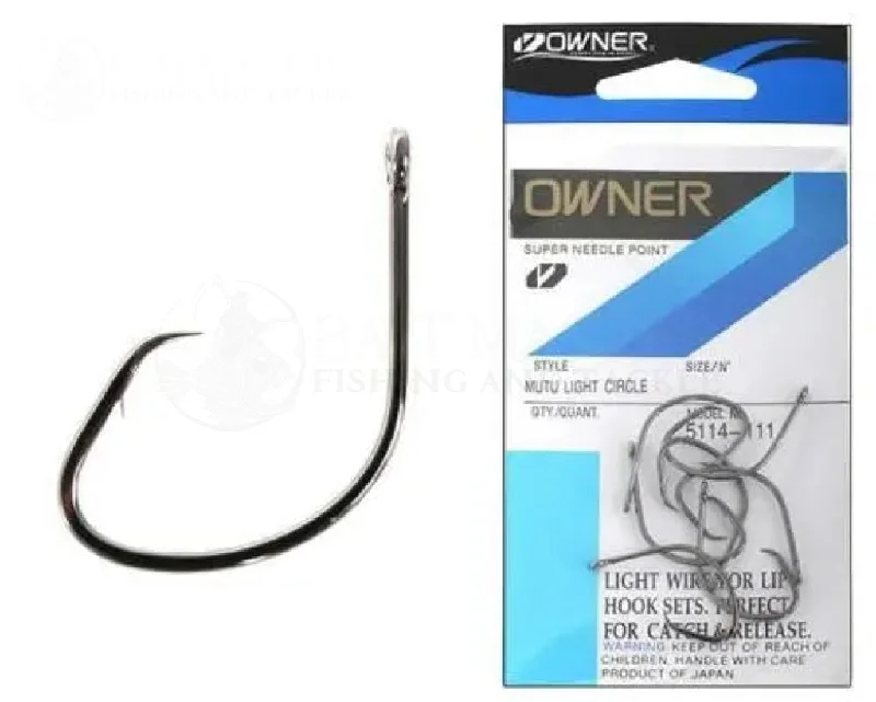 Best Fishing Hook For Muskie-Owner 5114 MUTU Light Circle Fishing Hooks