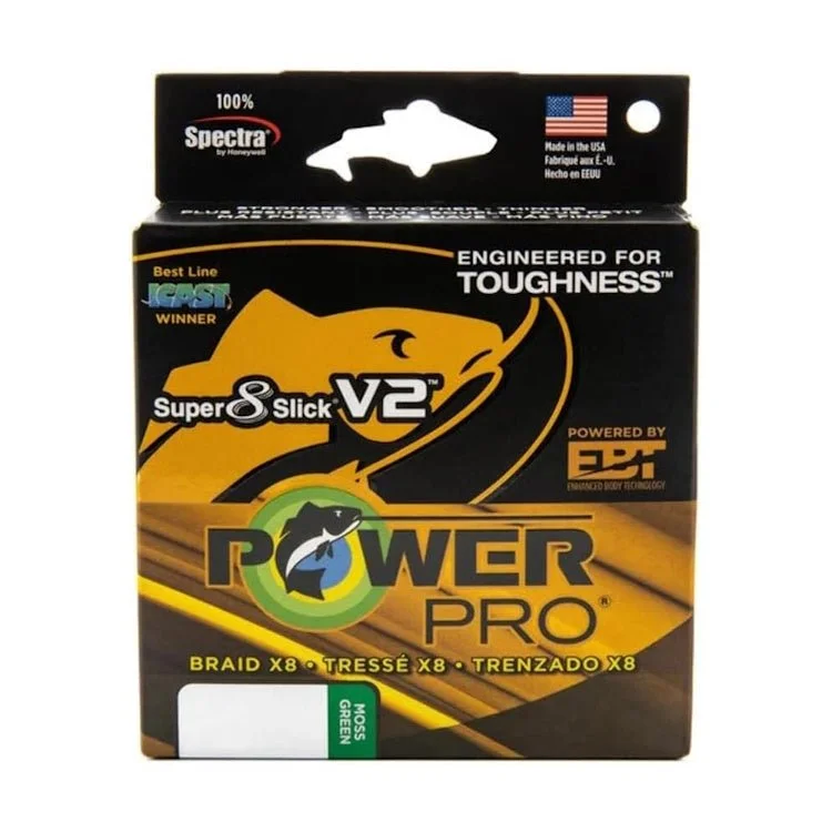 Fishing Line For Crappie-Power Pro Super8Slick V2 Braided Line Moss Green