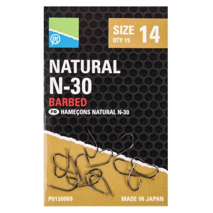 Best Fishing Hook For Crappie-Preston Natural N-30 Barbed Hooks