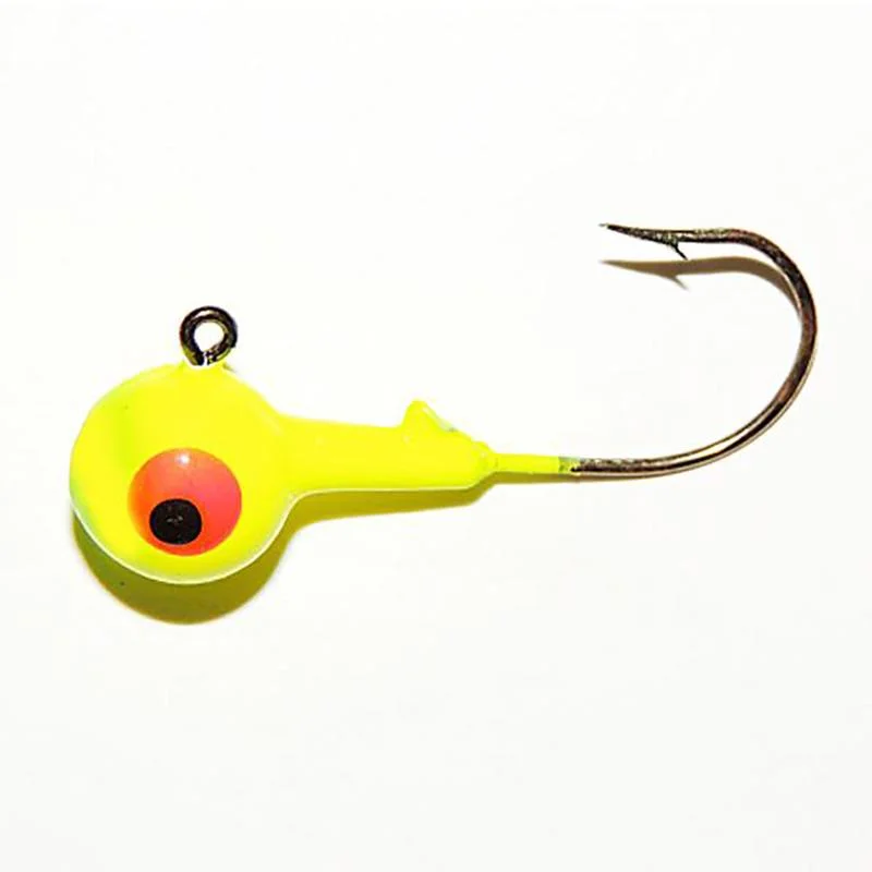 Best Fishing Hook For Catfish-Roundhead Jig (1/16 oz - #4 Hook) - 10 Pack