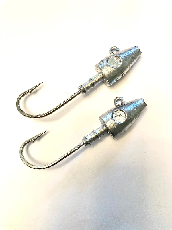 Single Fishing Hook-Sandeel Jig Head 2 Pack - 3 oz