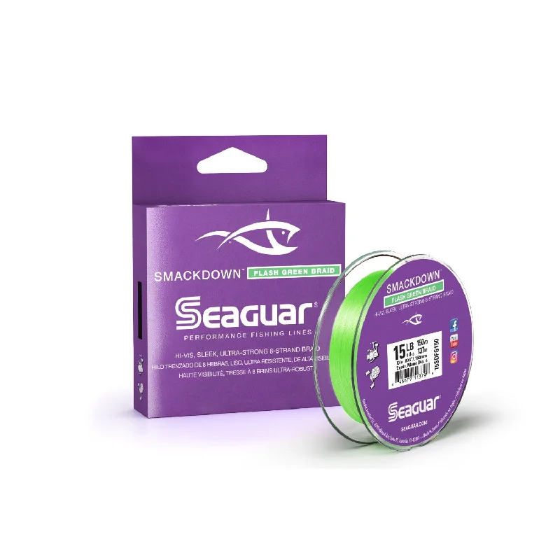 Fishing Line For Shark Fishing-Seaguar Smackdown High Visibility Fishing Line 20Lbs 150Yds Break Strength/Length Flash Green - 20Sdfg150