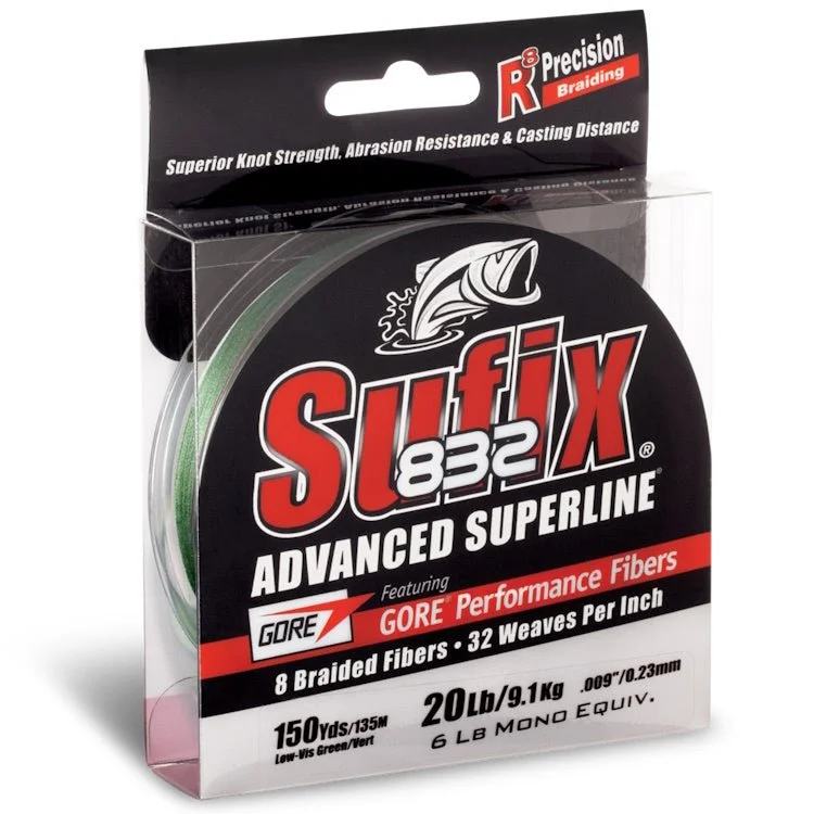 Fishing Line For Carp Fishing-Sufix 832 Braided Line Lo-Vis Green