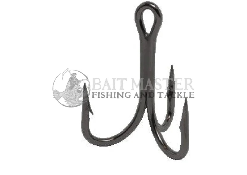 Best Fishing Hook For Deep Sea Fishing-VMC Fishfighter Treble 8527 Black Nickel Fishing Hook 5 pack