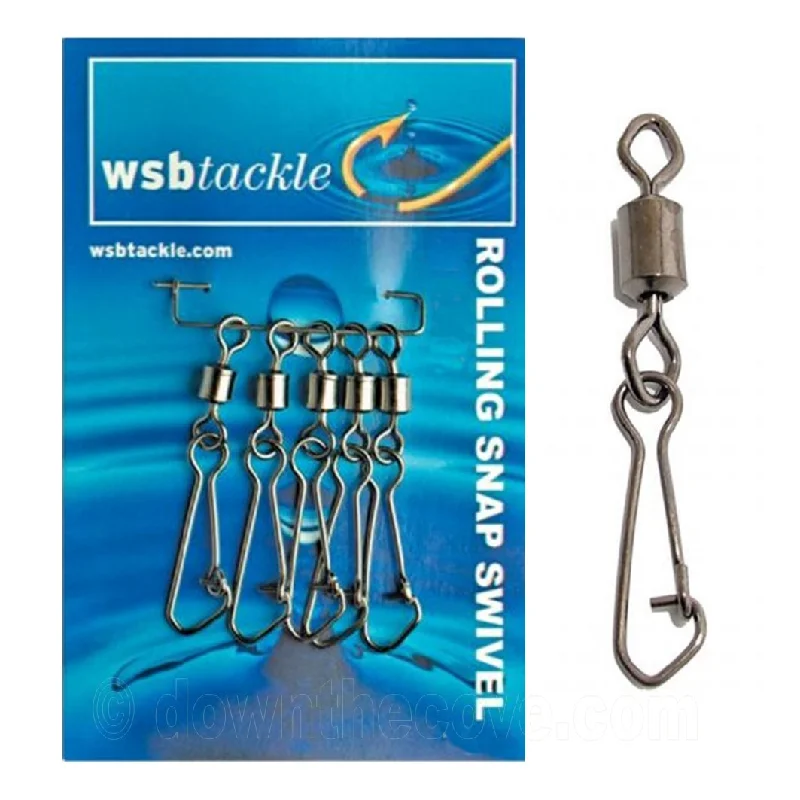 Bearing Swivels For Bottom Fishing-WSB Rolling Snap Swivels (Pack of 5)