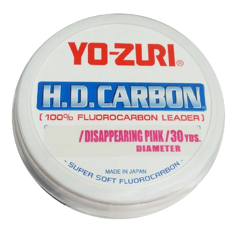 Fishing Line For Carp Fishing-Yo-Zuri Hd Carbon 100% Disappearing Pink Flurocarbon Leader Line 50