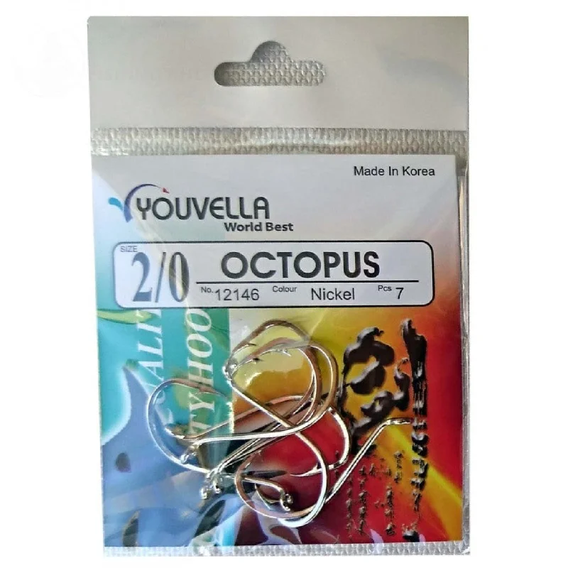 Best Fishing Hook For Saltwater-Youvella Octopus Fishing Hooks - Standard Pack